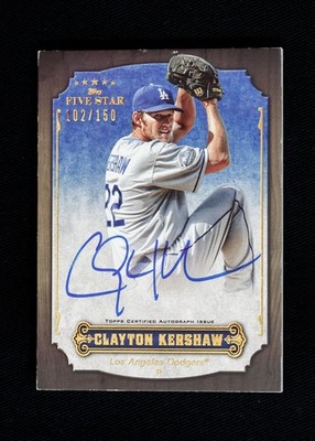 2012 Topps Five Star Active Player Auto Autograph Clayton Kershaw /150