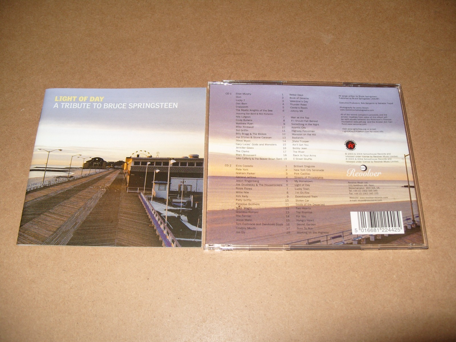 Various – Light Of Day (A Tribute To Bruce Springsteen) 2004 - 2 CD + INLAYS NM