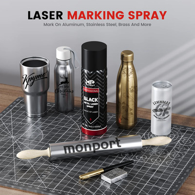 MONPORT Metal Laser Marking Black Spray for Laser Engravers - 5 can set
