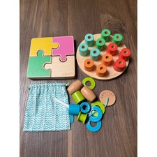 Lovevery Bundle/Lot: Peg Board, Chunky Puzzle, and Threading Kit