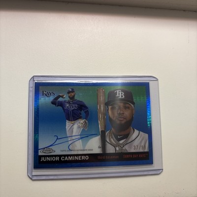 2025 Topps Chrome Platinum Junior Caminero Auto Blue /99 Tampa Bay Ray #CPA-JCM