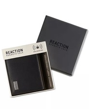 Kenneth Cole ReactionMen's Leather Nappa RFID Extra-Capacity Trifold Wallet NIB
