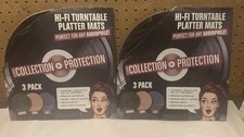 NEW 3 Pack X2  Classic Protection HI-FI Turntable Platter Mats 12" Cork Felt