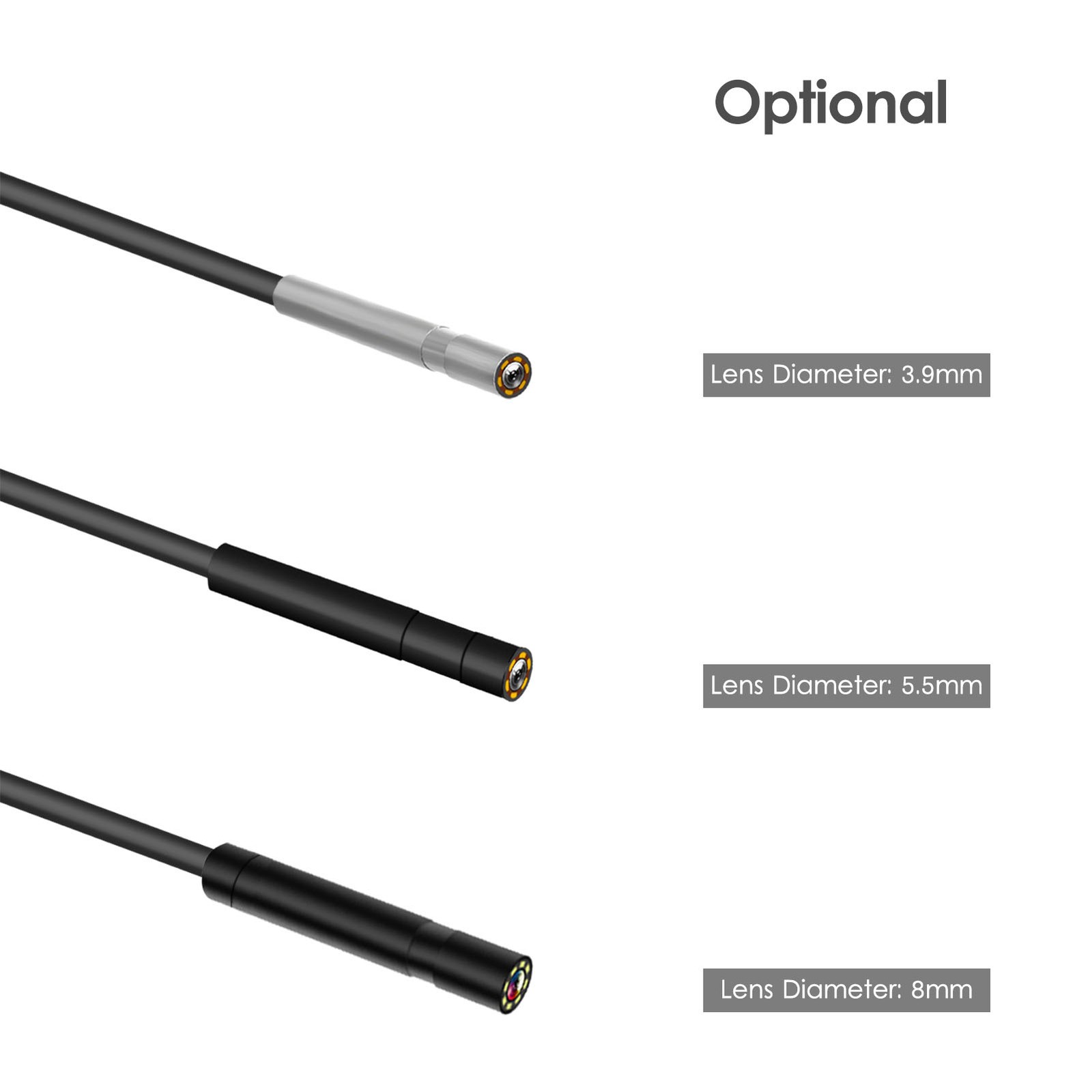 .Industrial Endoscope 1080P Digital Borescope IP68 Waterproof Snake Scope Camera