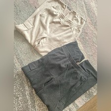 Cozy Jogger Pants Set in Gray and Cream