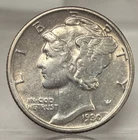 1930 S MERCURY DIME 10C ALMOST UNCIRCULATED AU