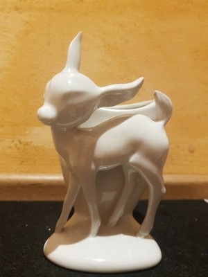 NEU Reh roe Gräfenthal Tierfigur Fawn Bambi Reh Hirsch kitz Porzellanfigur  1990