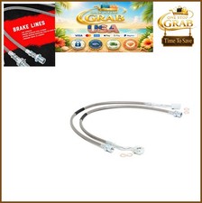 Front Stainless Steel Braided Brake Lines DOT Approved 5-7.5 Inch Lift Chevy GMC