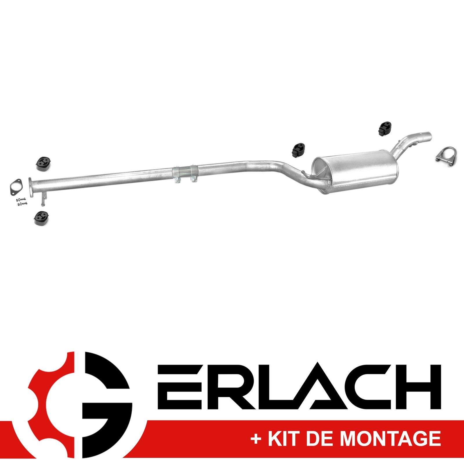 Silencieux intermédiaire pour Ford Focus 2.0 16V 1106 robuste longue durée