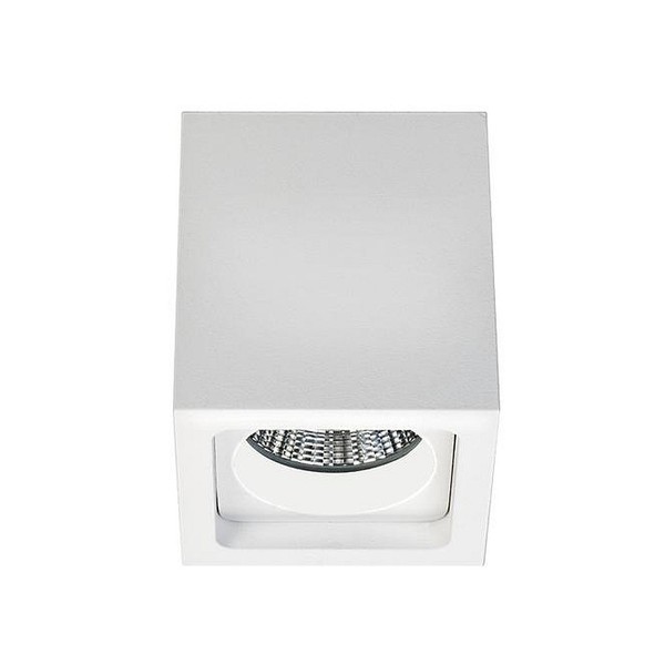 Outdoor Led Downlight, IP54 230V, Eckig, 7W 3000K 450Lm 30°, Strukturweiß / Klar-image
