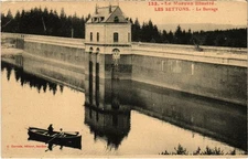 Old postcard Les MORVAN illustrated Les SETTONS La Barrage Nievre (100467)