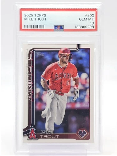 MIKE TROUT 2025 TOPPS SERIES ONE BASEBALL ANGELS PSA 10 Q3562