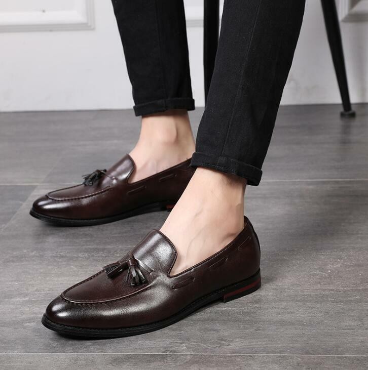 SAOLA Mocassini uomo nappa piatti casual eleganti Oxford scarpe da lavoro ecopelle