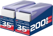 200 Card Sleeves - 3"X4" Hard Plastic Top Loaders for Cards - Trading Card Sleev