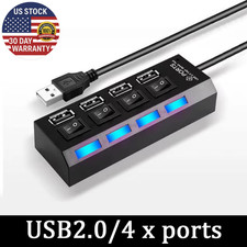 4/7 Port USB 3.0 Multi USB Splitter Hub USB Hub 2.0 Use Power Adapter Multiple E