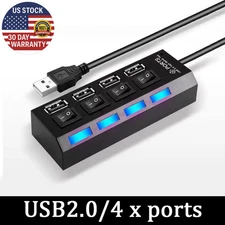 4/7 Port USB 3.0 Multi USB Splitter Hub USB Hub 2.0 Use Power Adapter Multiple E