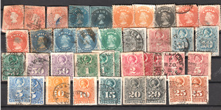 CHILE STAMPS SMALL COLLECTION EARLY COLLECTION 3 SCANS MAINLY GU FEW MM