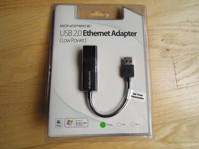 Monoprice USB 2.0 Ethernet Converter Cable Adapter Low Power 9466  9411195