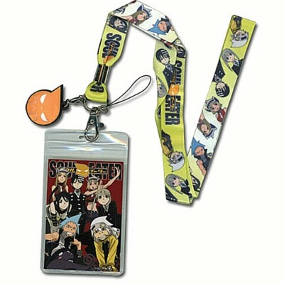 Anime Soul Eater Black Star Plush Keychain Charm Lanyard Wristband