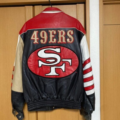 USED Excellent]90's Jeff Hamilton 49Ers Leather jacket NFL Medium