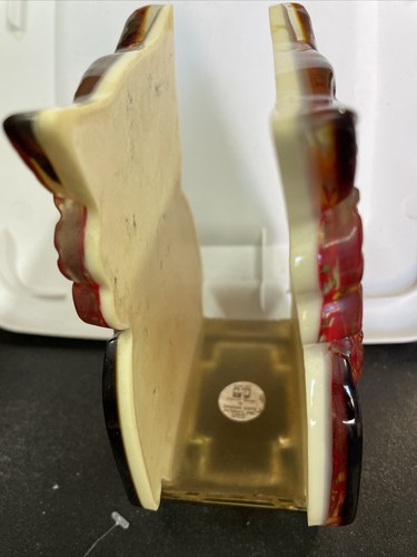 1970er Jahre mehrfarbig Lucite Eule Servietten Post Halter Design Geschenke International Vintage - Bild 4 von 5
