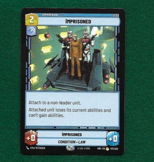 STAR WARS UNLIMITED IMPRISONED #72 SHADOWS OF THE GALAXY RARE