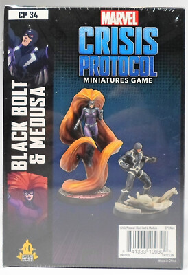 MARVEL CRISIS PROTOCOL MINIATURES GAME PACK CP 34 BLACK BOLT & MEDUSA SEALED