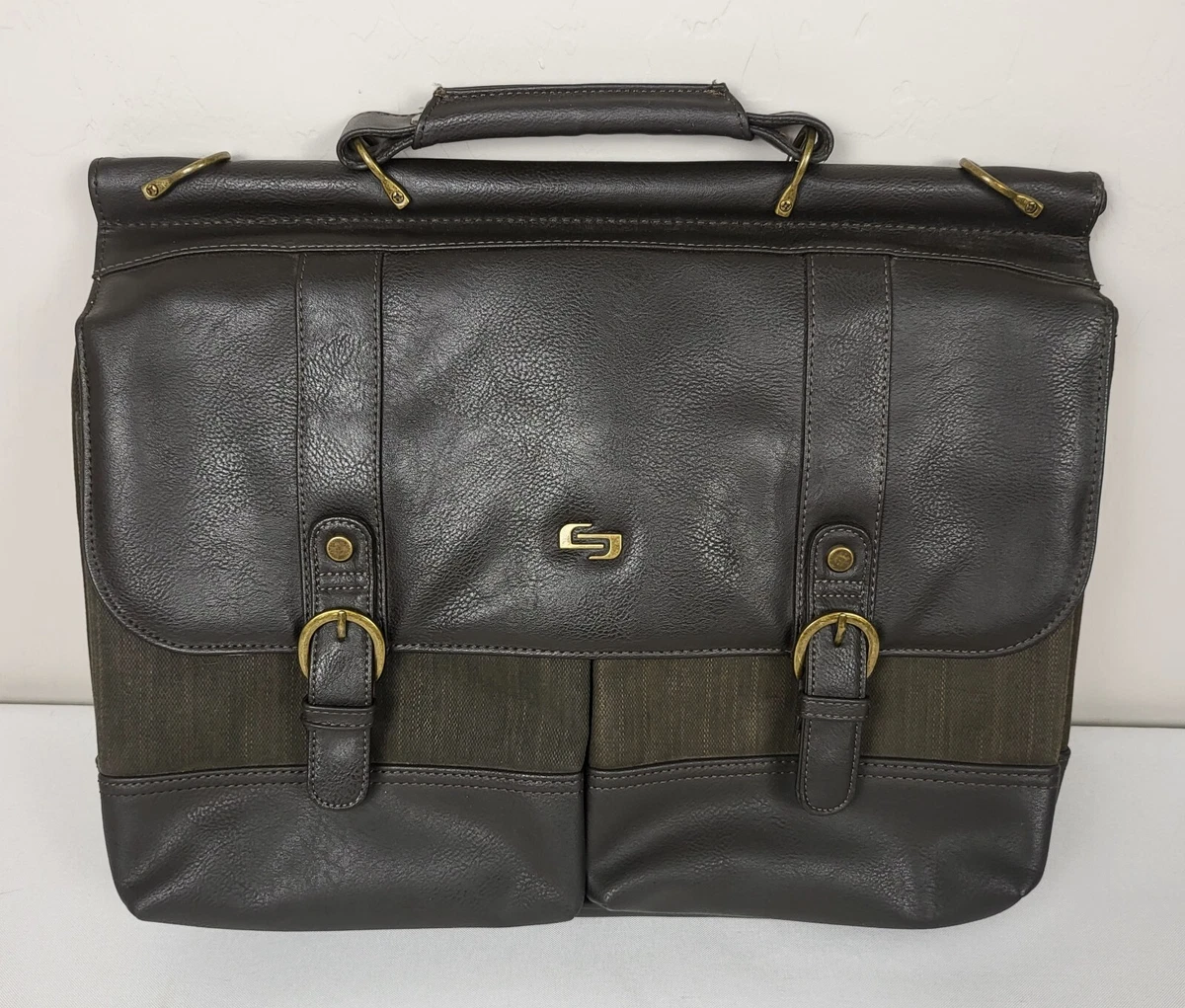 Solo leather messenger bag sale