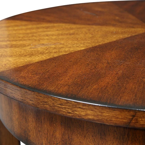 Carmel Casual Lamp Table with Distressed Primavera Veneer Uttermost 24228 - Picture 4 of 5