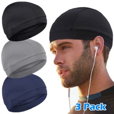 Cooling Helmet Liner Skull Cap Beanie Sweat Wicking Cycling Sport Quick-dry Hat