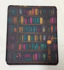 EUC Kindle Scribe Case - 360 Degree Rotating/colorful/library bookshelf theme