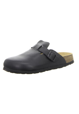 Natural Sense Unisex Hausschuhe Clog Leder schwarz 1095023