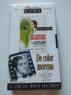 De Color Moreno Lola Flores Gilberto Martinez VHS Tape Español Nueva