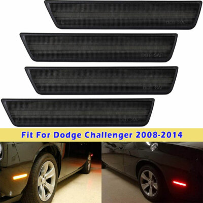 4x Geräuchert Linse LED Seite Marker Beleuchtung Für Dodge Challenger 2008-2014