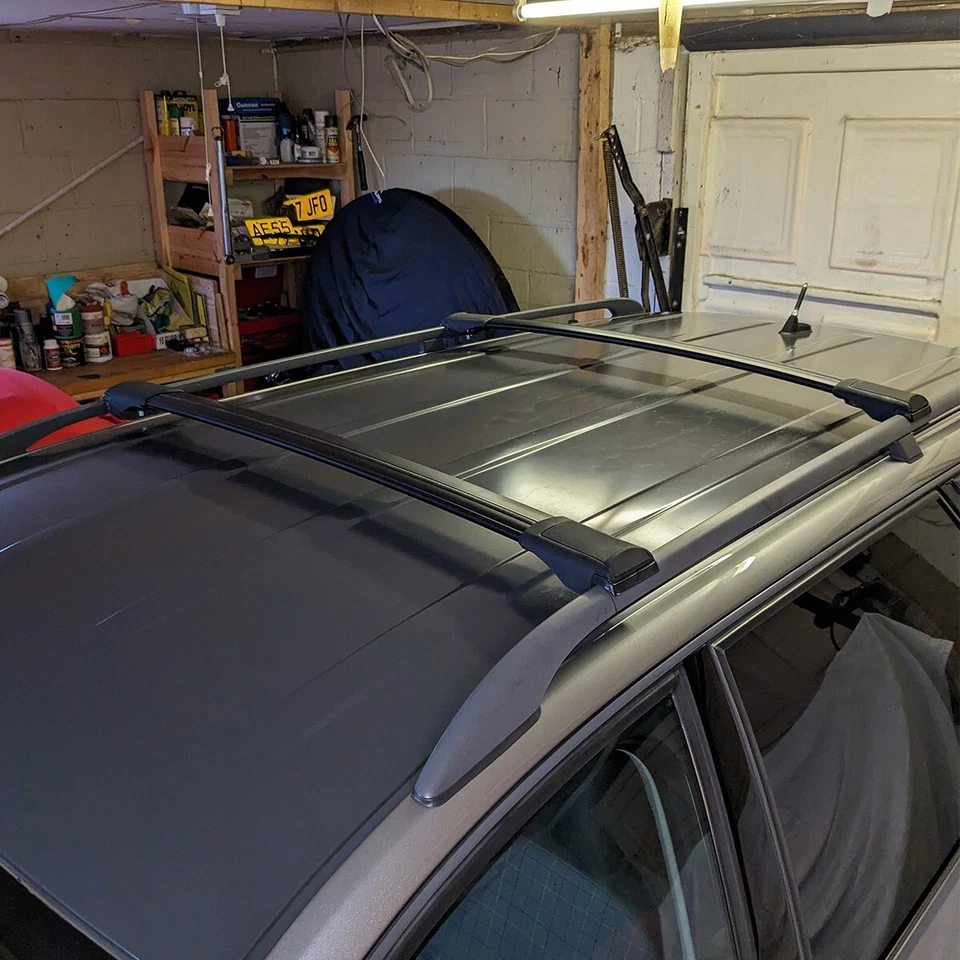 Barras transversales plateadas bloqueables para Audi A6 C6 Allroad Quattro 2006-2011 Foto 2 de 4