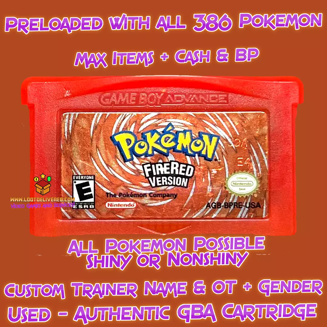 Pokemon FireRed Version Nintendo Game Boy Advance GBA Authentic Fire Red  Gameboy