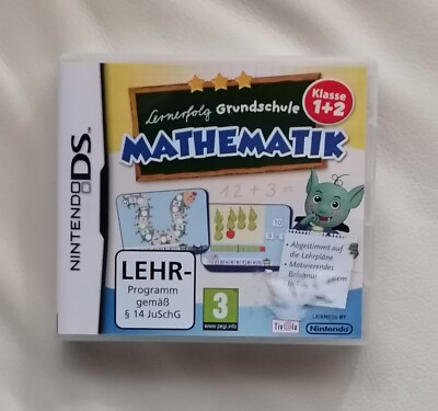 NINTENDO DS LERNERFOLG GRUNDSCHULE MATHEMATIK KLASSE 1-2 NDS SPIEL LERNEN 