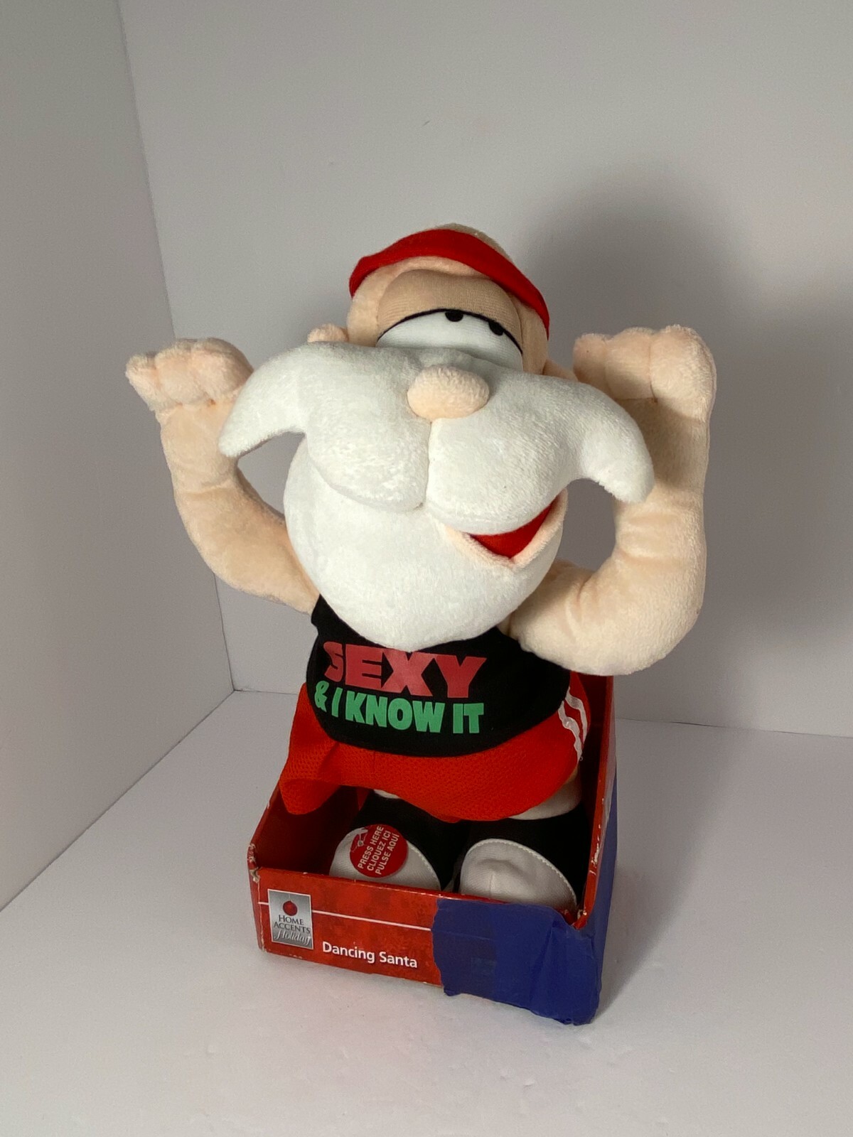 🍊 Home Accents™ Dancing Santa SEXY & I KNOW IT 14" NEW Old