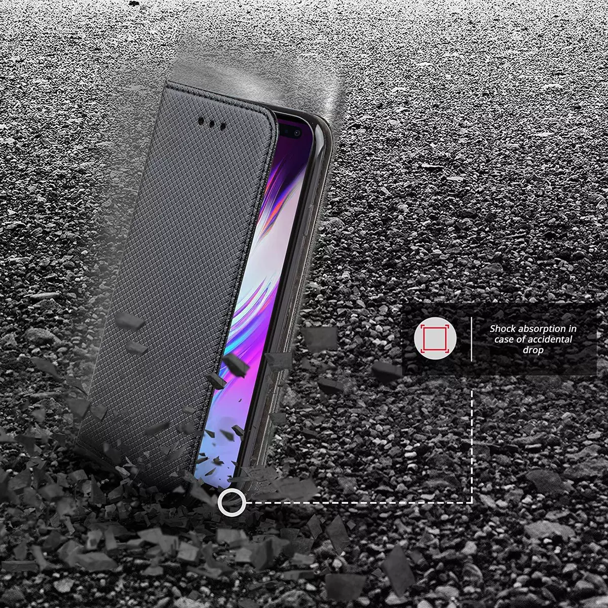 Nodigo per Xiaomi Redmi Note 10 4G/Note 10s Cover a Libro Pelle PU Portafoglio Magnetica con Disegni Animale Motivo Antiurto Case Flip Protettiva Silicone Bumper Belle Custodia - Dont Touch My Phone - 2