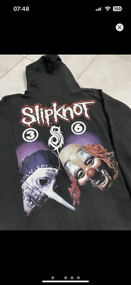 Rare Vintage 90s Slipknot Numetal Band Zip Hoodie black Large | eBay