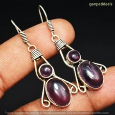 Amethyst Gemstone Ethnic Handmade Drop Dangle Earrings Jewelry 8 GM GE-6461