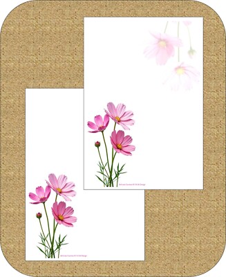 ''Zarte Kosmos Blume'' - A5 Buchstaben Schreibpapier / 100 g/m² Premium Weiß