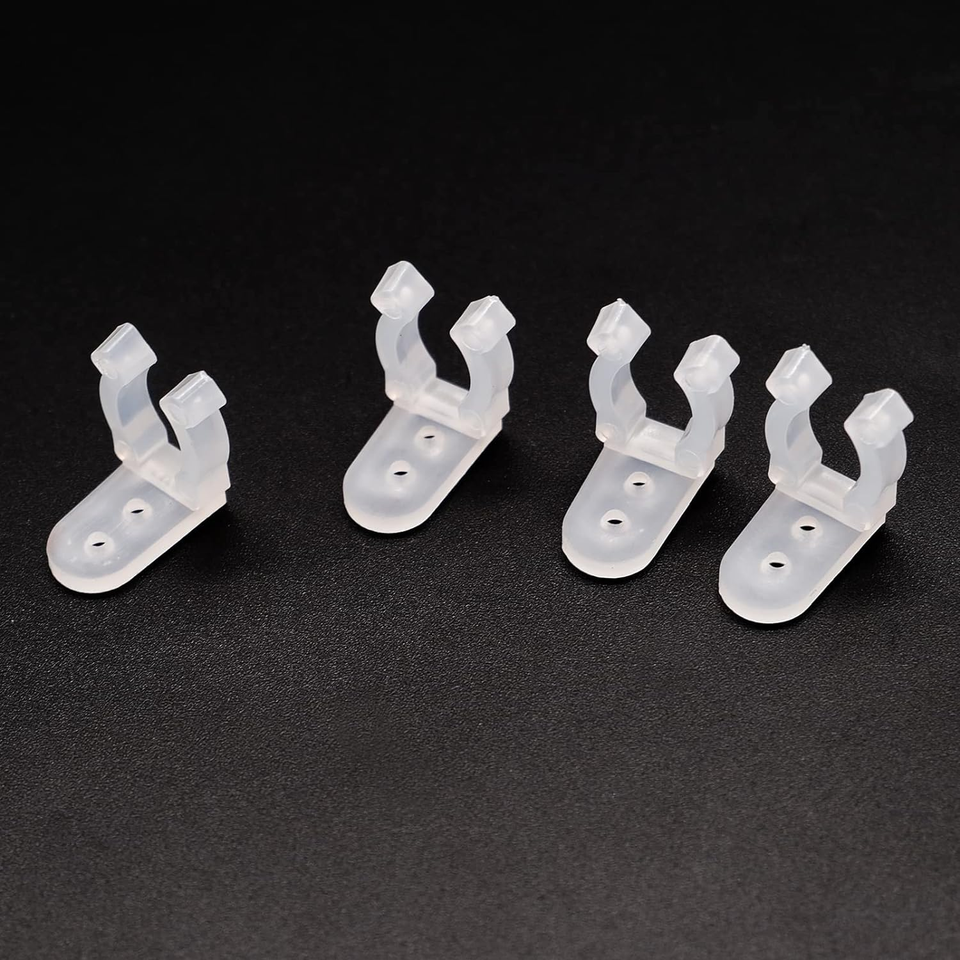 100Pcs 1/2 Inch LED Rope Light Clips Holder with 200 PCS Screws for