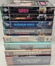 Vintage VHS Movie Lot 9 Clint Eastwood Sudden Impact Dirty Harry ALL NOS SEALED
