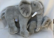 Used Dakin Mother  Baby Elephant 1979 12"  6" Tall GC