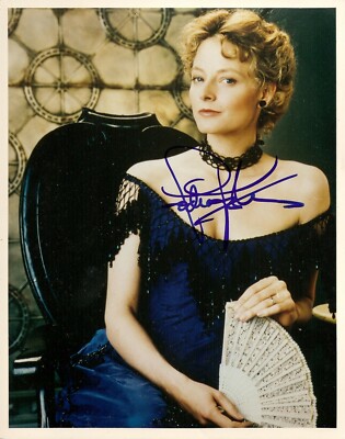 jodie foster blue dress photo w/reproduction signature archival quality Armani