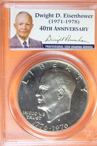 1976 -S $1 Ike Eisenhower Dollar CLAD TYPE-1 PCGS PR69DCAM #B41531