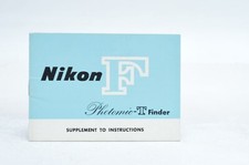 Nikon F T Finder Supplement Instruction Manual English Original