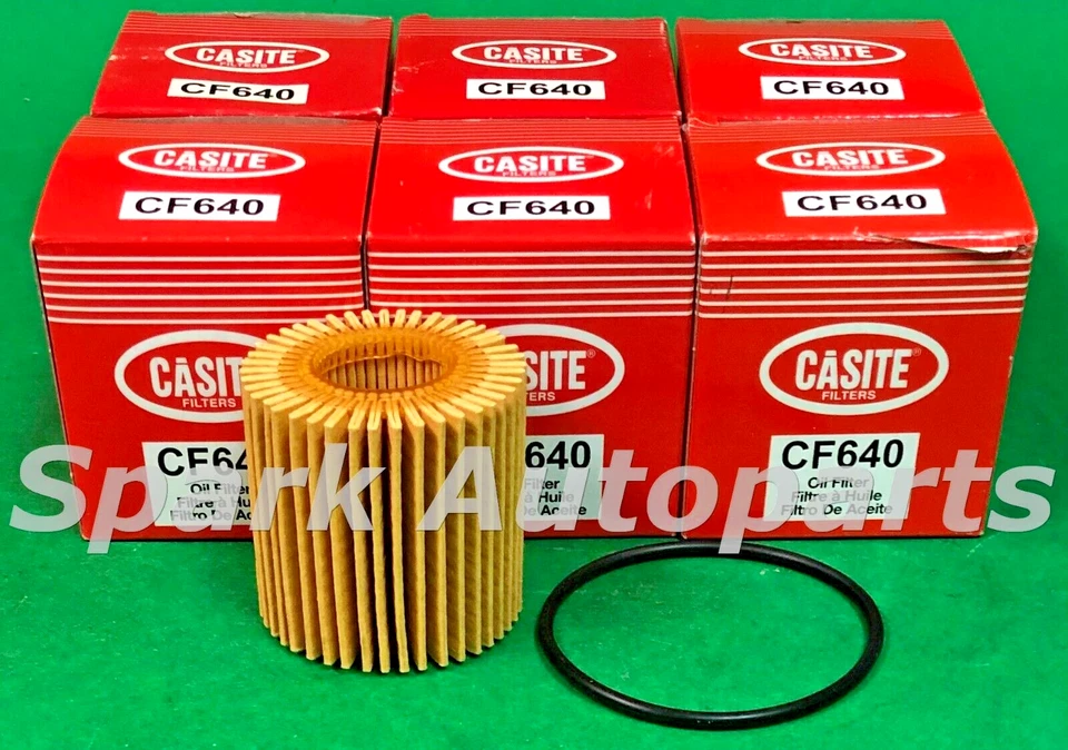Case of 6 Engine Oil Filter CASITE CF640 For TOYOTA Corolla, LEXUS, CH10358 - Image 2 of 3