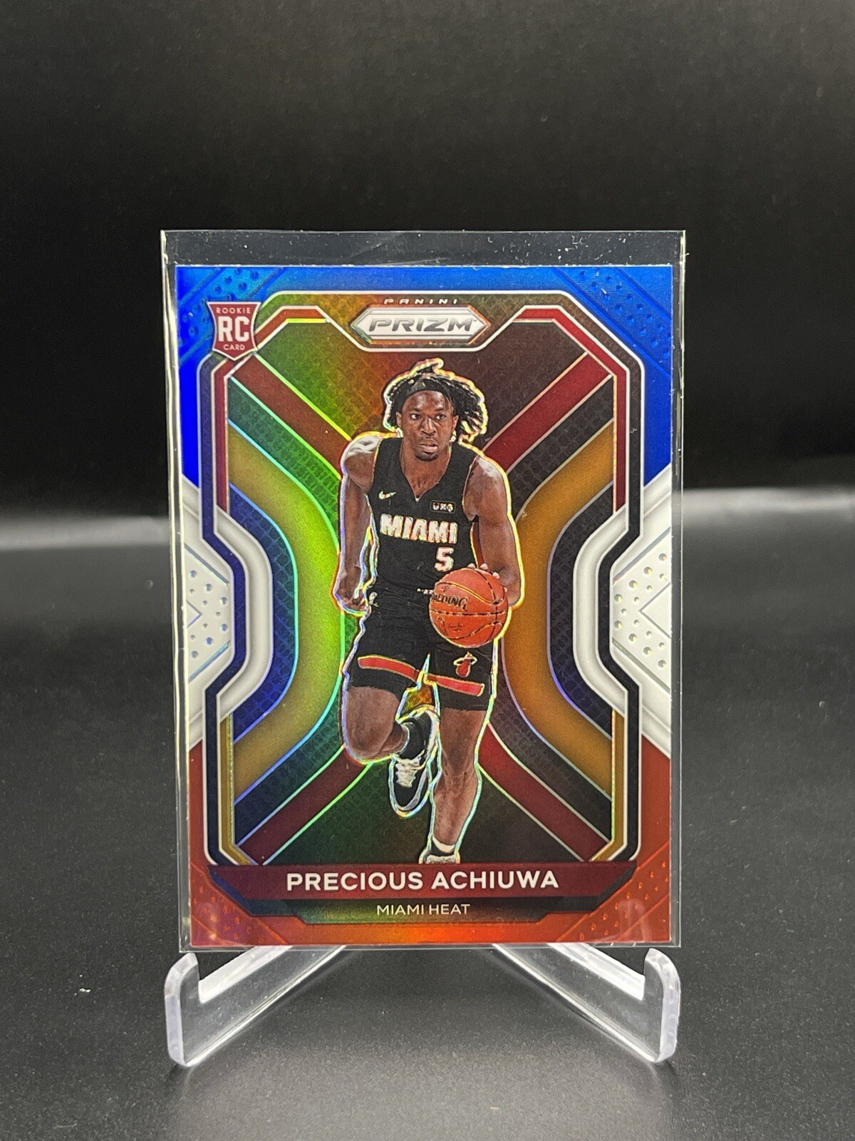 2020-21 Panini Prizm Red White Blue Precious Achiuwa Rookie Miami Heat #294 RC